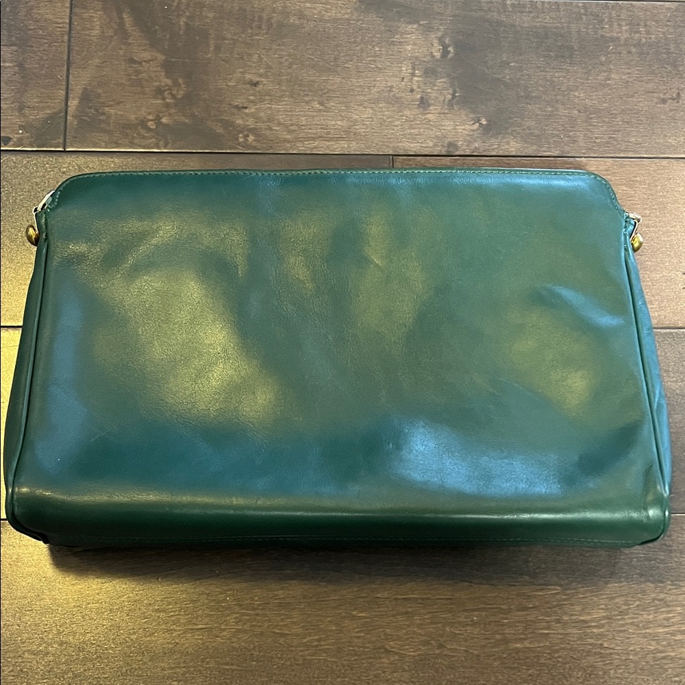 Aigner Green Clutch with Logo - Picture 2 of 9